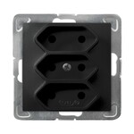 Тригніздо EURO — матовий чорний IMPRESJA GP-3Y/M/33