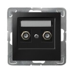 Подвійне антенне гніздо типу F — матовий чорний IMPRESJA GPA-2YF/M/33