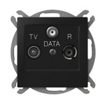 Розетка RTV-DATA — матовий чорний IMPRESJA GPA-YD/M/33