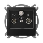 Кінцеве розетка RTV-SAT — матовий чорний IMPRESJA GPA-YS/M/33