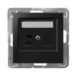 Одинарний телефонний роз'єм – матовий чорний IMPRESJA GPT-1Y/M/33