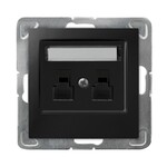 Подвійне паралельне телефонне гніздо — матовий чорний IMPRESJA GPT-2YR/M/33