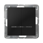 Двогруповий свічковий з’єднувач із синім підсвічуванням — матовий чорний IMPRESJA ŁP-2YS/M/33