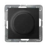 Універсальний регулятор яскравості для навантаження ламп розжарювання, галогенових та LED — матовий чорний IMPRESJA ŁP-8YL2/M/33