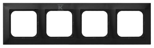 Рамка четвірна - чорний матовий - R-4Y/33