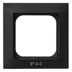 Single frame for IP-44 connectors - matte black IMPRESJA RH-1Y/33