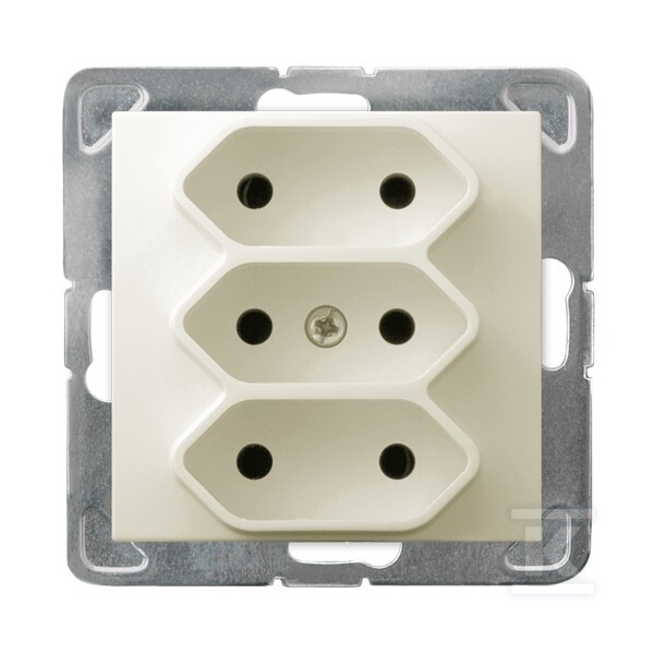 Трійчаста розетка EURO - ECRU IMPRESJA - GP-3Y/M/27