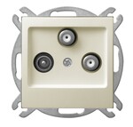 Розетка RTV-SAT з двома виходами SAT — ECRU IMPRESJA