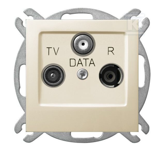 Розетка RTV-DATA - ECRU IMPRESJA - GPA-YD/M/27