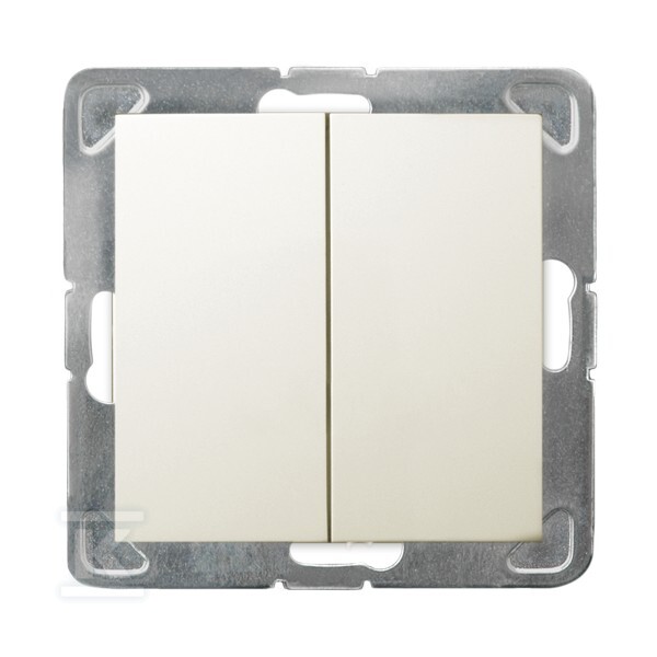 Подвійний вимикач для світильників - - ŁP-2Y/M/27