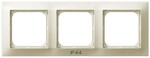 Ramka potrójna do łączników IP-44 - ECRU IMPRESJA