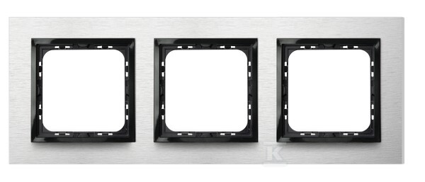 Триплексна рамка — щіткований алюміній, - R-3YAC/62/25