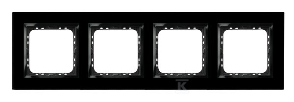 Чотирикамерна рамка — чорне скло - R-4YGC/32/25