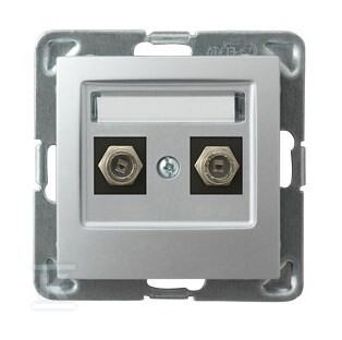 Подвійне антенне гніздо типу F — СРІБЛО - GPA-2YF/M/18