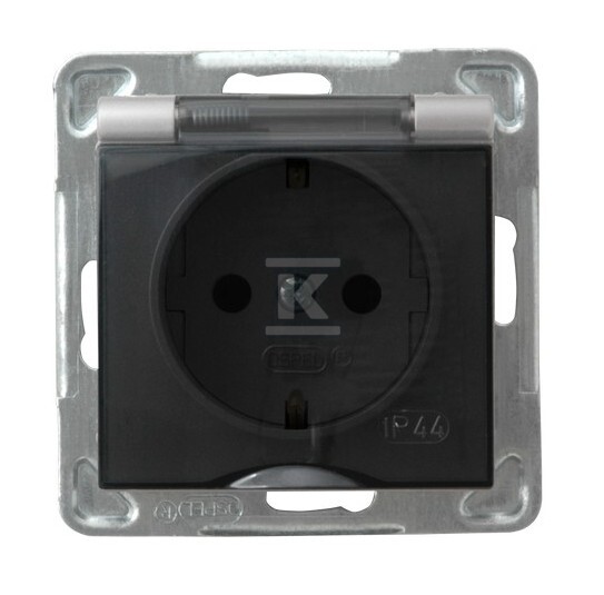 Розетка бризгозахищена з заземленням - GPH-1YS/M/18/D