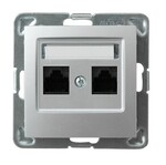 Подвійний комп'ютерний роз’єм, категорія 5e MMC — срібло Імпресія