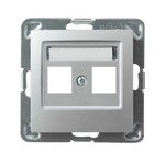 Корпус подвійного розетки типу Keystone простий — СРІБЛО ІМПРЕСІЯ