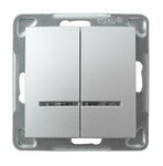 Двогруповий свічковий з'єднувач з синім підсвічуванням – SREBRO IMPRESJA