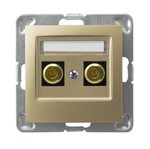 Одинарний роз’єм для динаміка — золотистий металік «Імпресія»