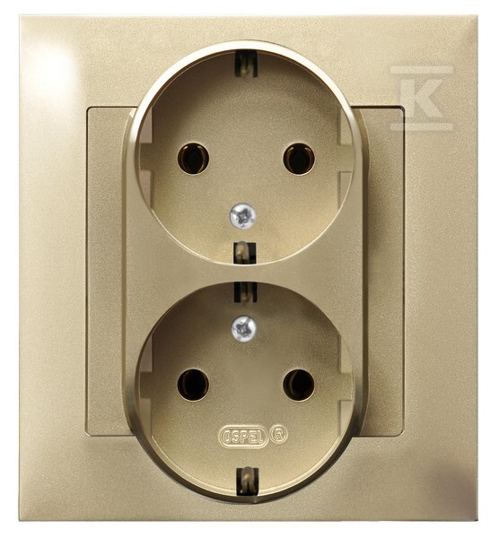 Gniazdo podwójne z uziemieniem schuko - GP-2YS/28