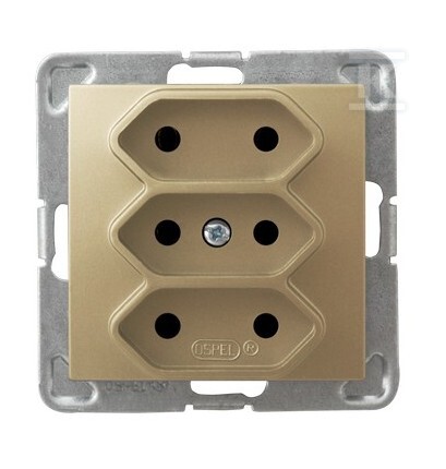 Трійчаста розетка EURO — ЗОЛОТИЙ - GP-3Y/M/28