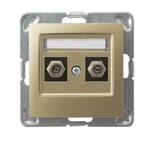 Подвійне антенне гніздо типу F — ЗОЛОТИЙ МЕТАЛІК ІМПРЕСІЯ