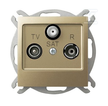 Пропускна розетка RTV-SAT — Золотистий - GPA-YSP/M/28