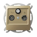 Кінцеве роз'ємне гніздо RTV-SAT — ЗОЛОТИЙ МЕТАЛІК ІМПРЕСІЯ