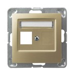 Корпус однопортового роз’єму типу Keystone простий – ЗОЛОТИЙ МЕТАЛІК IMPRESJA