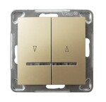 З’єднувач жалюзійний, звірний, з синім підсвічуванням — ЗОЛОТИЙ МЕТАЛІК ІМПРЕСІЯ