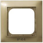 Одинарна рамка для з’єднувачів IP-44 — Золотистий металік Impresja