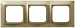Трійча рамка для з’єднувачів IP-44 — Золотистий металік IMPRESJA