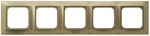 П'ятикратна рамка для з'єднувачів IP-44 – ЗОЛОТИЙ МЕТАЛІК ІМПРЕСІЯ