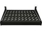 Висувна полиця 19" 2U глибиною 350mm, колір чорний, 4 точки кріплення ALANTEC