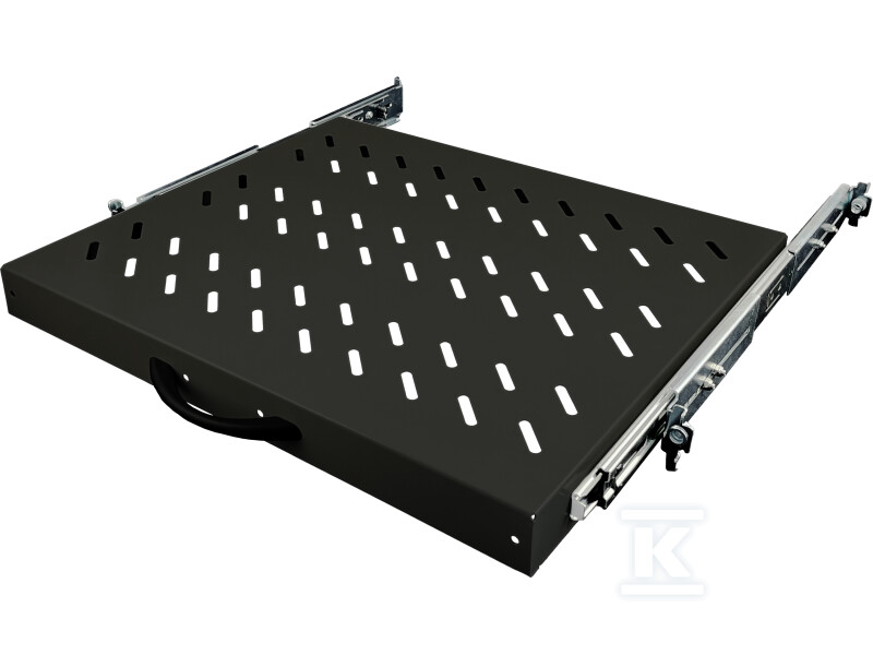 Висувна полиця 19" 1U глиб. 370mm, - SA-PW-19-1U-370-4-C