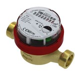 Водомір JS для гарячої води, тип JS-02 FLOW INSTALINE, DN15 (1/2"), Q3=1,6 м³/год, R100, Tmax: 90 °C, L=110 мм, приєднання GZ3/4", корпус з латуні, версія: стандарт