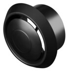 Anemostato de ventilación universal fi 125 T, negro