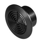 Cubierta de ventilación fi100 TUOS.-Su, negro