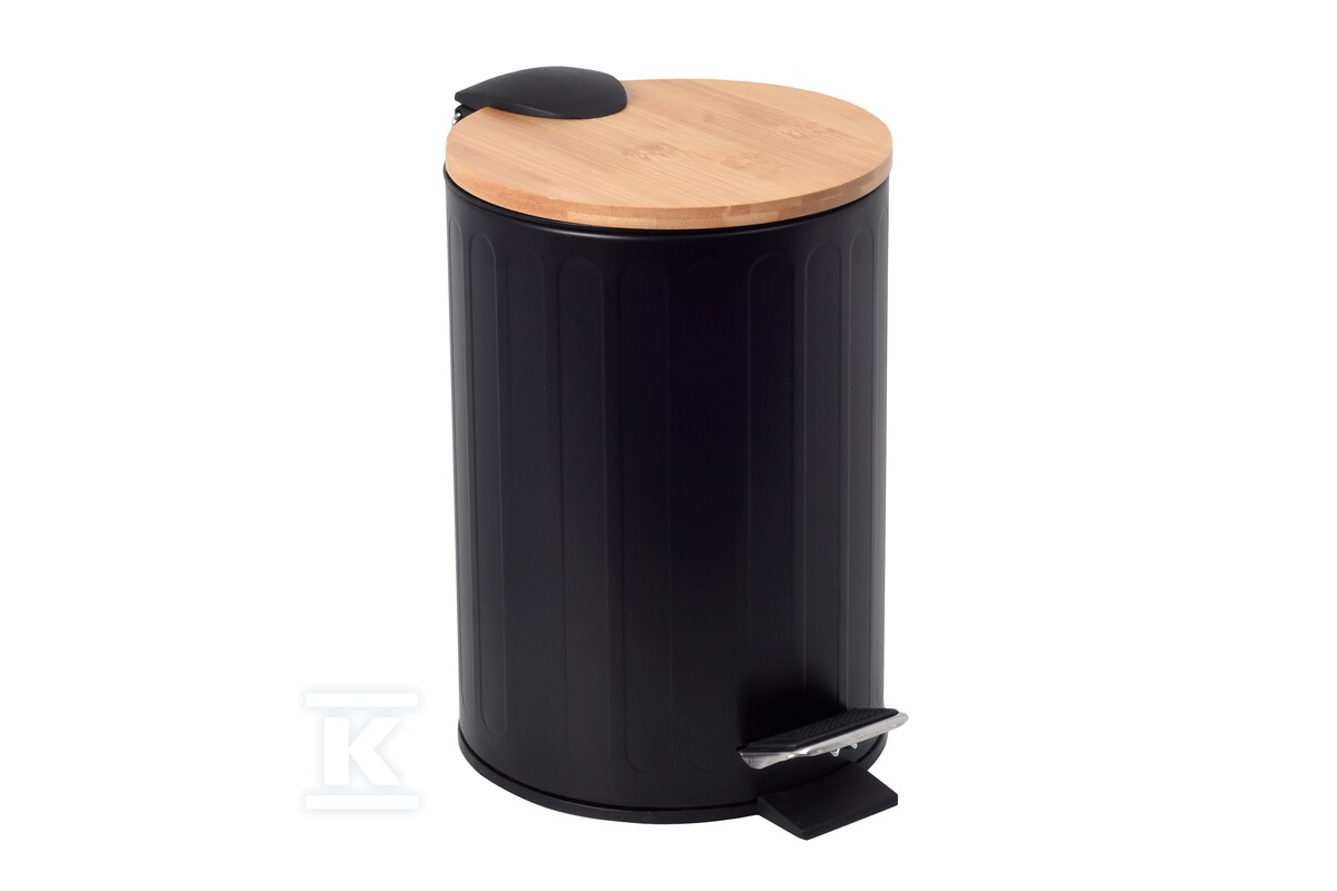 Poubelle à pédale Rado 3 l bambou noir - 08421