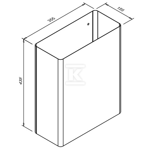 Настінний кошик 23 л нержавіюча сталь - WB23SHB