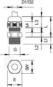 Kablovski uvod tip V-TEC PG48 LGR - 2024802