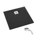 Brodzik kompozytowy Stabilsound Plus® Kalait Black Stone 100x100x3,5 cm, kwadratowy