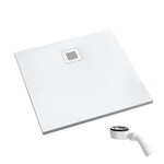 Brodzik kompozytowy Stabilsound Plus® Kalait Smooth White 100x100x3,5 cm, kwadratowy