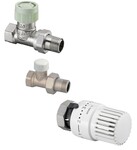 Комплект радіатора: термостат Vindo TH 01-5 (0-28°C) + термостатичний клапан RFV9 прямий + запірний клапан прямий, DN15