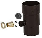 Водозбірник для дощової води PVC 100, до водостічної труби, колір коричневий RAL8017, система водостоків Karolina