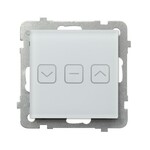 Сенсорний димер для жалюзі з підсвічуванням + wi-fi, біле матове скло SONATA, ŁPDT-7RS/m/78