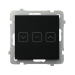 Сенсорний димер для жалюзі з підсвічуванням + wi-fi, чорне матове скло SONATA, ŁPDT-7RS/m/79