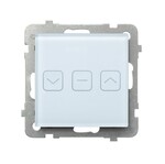 Сенсорний димер для жалюзі з підсвічуванням + wi-fi, біле скло SONATA, ŁPDT-7RS/m/31