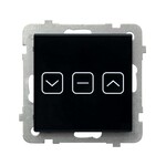 Сенсорний димер для жалюзі з підсвічуванням + wi-fi, чорне скло SONATA, ŁPDT-7RS/m/32