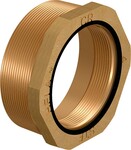 Перехідник латунний різьбовий WIPEX GZ5"xGW4", гвинтово-накидна, PN6 SDR11 / PN10 SDR7.4, для систем попередньо ізольованих ECOFLEX